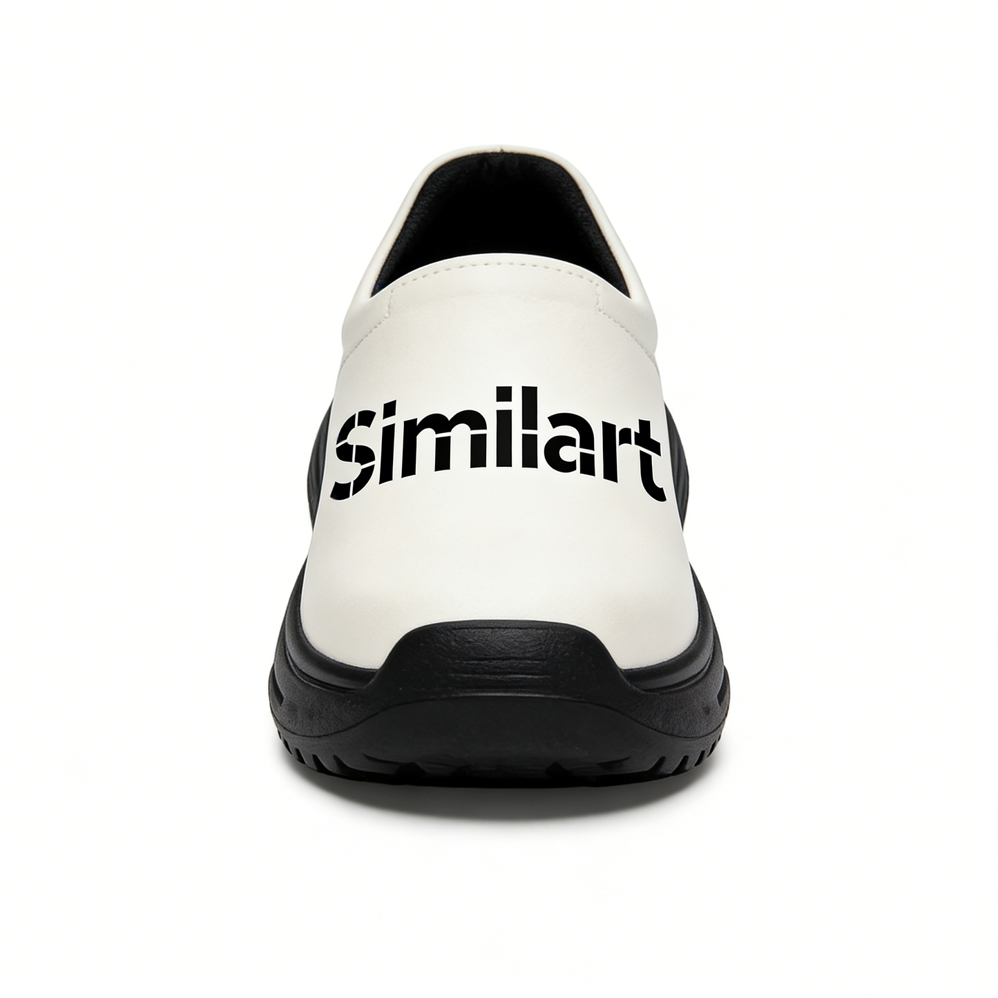 Similart Men's Slip On Shoes, Waterproof Non-Slip Work & Casual Mules, Comfortable Lightweight Walking Shoes for Indoor & Outdoor, White