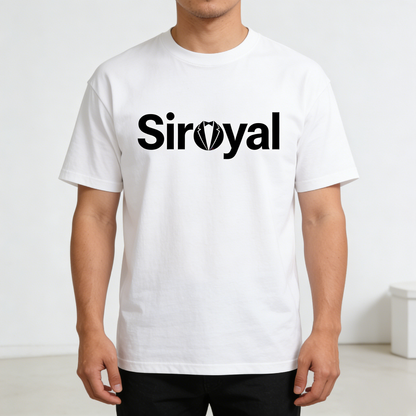【Siroyal Tuxedo Logo Print T-shirt】—— Elevated Casual Wear for Everyday Style
