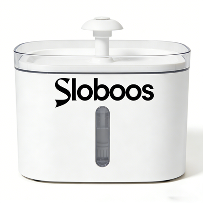 Sloboos Pet Water Fountain, Automatic Cat Water Dispenser with Filter, Quiet Dog Water Bowl, Healthy Drinking Fountain for Cats & Dogs