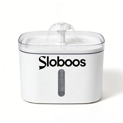 Sloboos Pet Water Fountain, Automatic Cat Water Dispenser with Filter, Quiet Dog Water Bowl, Healthy Drinking Fountain for Cats & Dogs