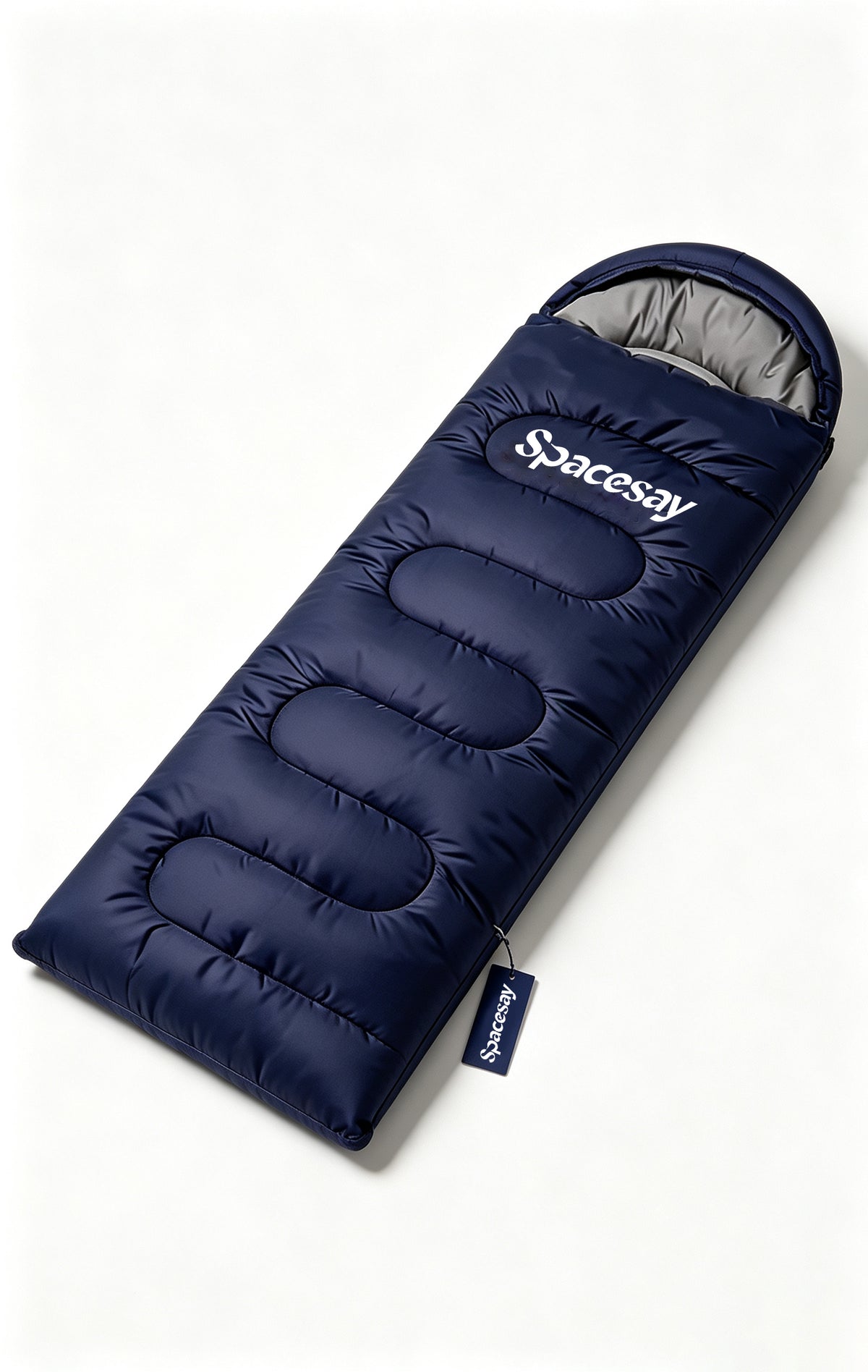 Spacesay Hooded Sleeping Bags for Adults, Thick Warm Envelope Style Sleeping Bag, Water Resistant & Connectable, Portable Camping Sleeping Bag for Hiking, Travel, Indoor Emergency Use