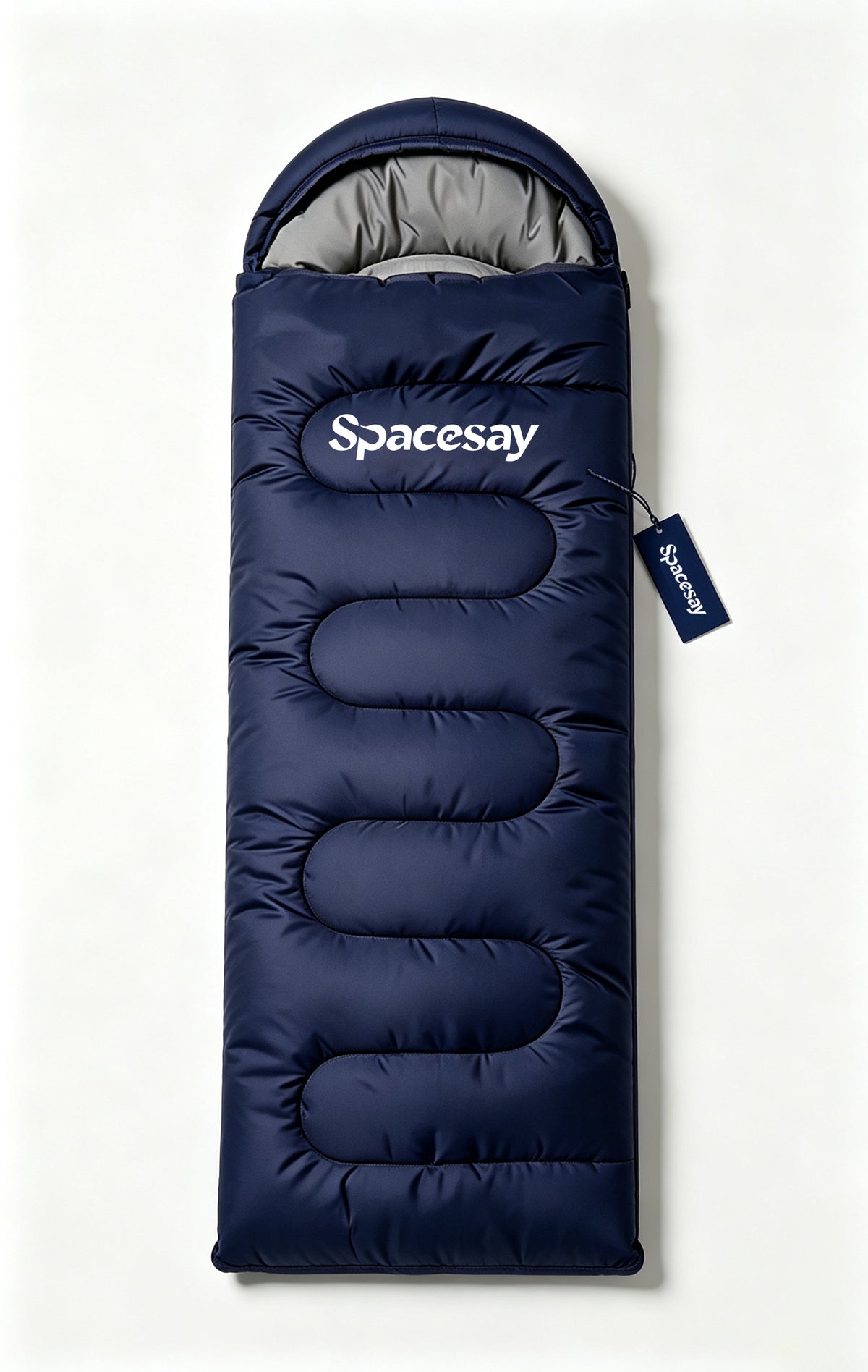 Spacesay Hooded Sleeping Bags for Adults, Thick Warm Envelope Style Sleeping Bag, Water Resistant & Connectable, Portable Camping Sleeping Bag for Hiking, Travel, Indoor Emergency Use
