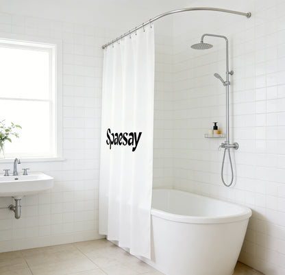 【Spacesay Minimalist Shower Curtain】—— Clean & Modern Sanctuary for Your Bathroom