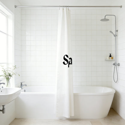 【Spacesay Minimalist Shower Curtain】—— Clean & Modern Sanctuary for Your Bathroom