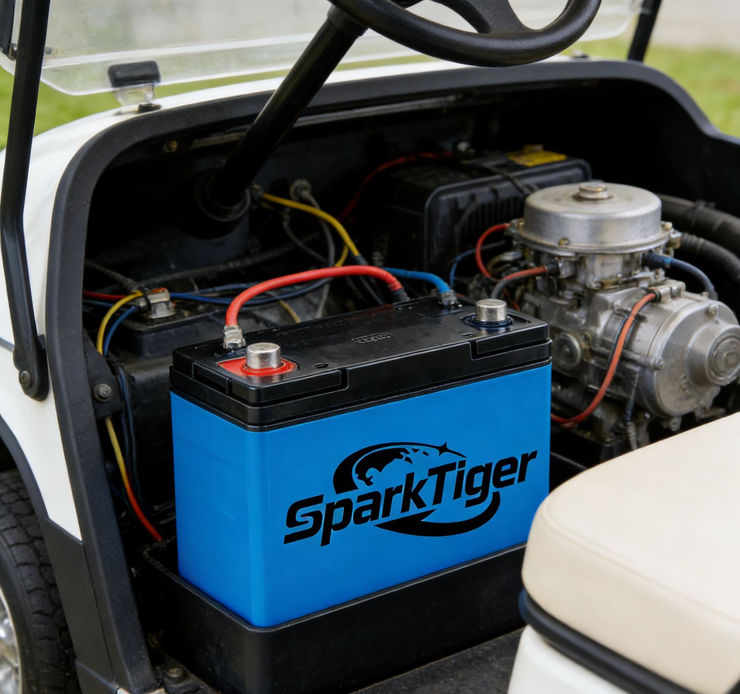 【SparkTiger Rechargeable Battery】—— Reliable Power Source for Golf Carts & More