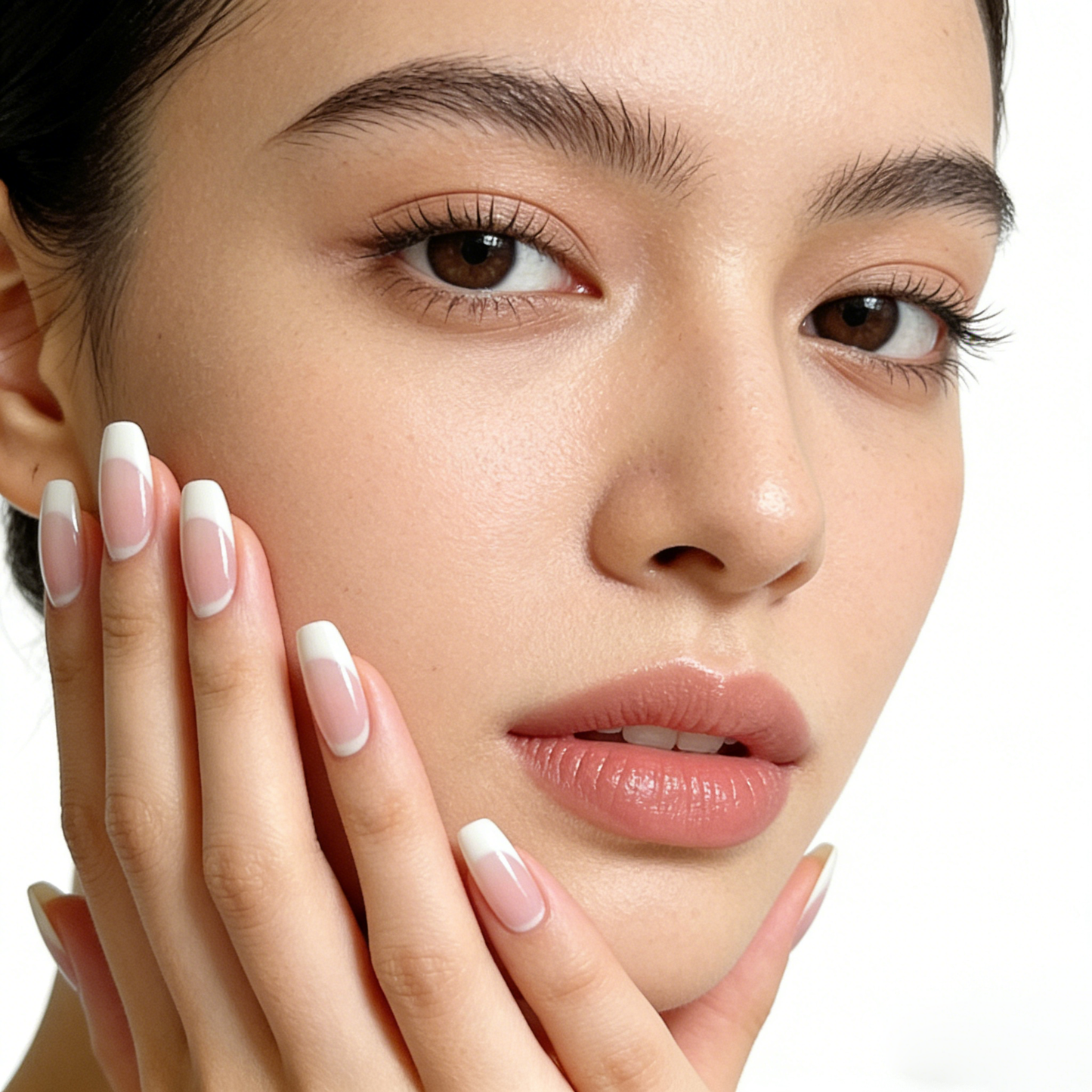 SprWrite Classic French Tip Press-On Nails – Timeless Elegance, Salon-Quality at Home