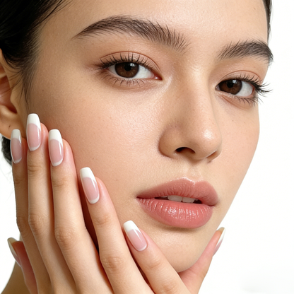 SprWrite Classic French Tip Press-On Nails – Timeless Elegance, Salon-Quality at Home
