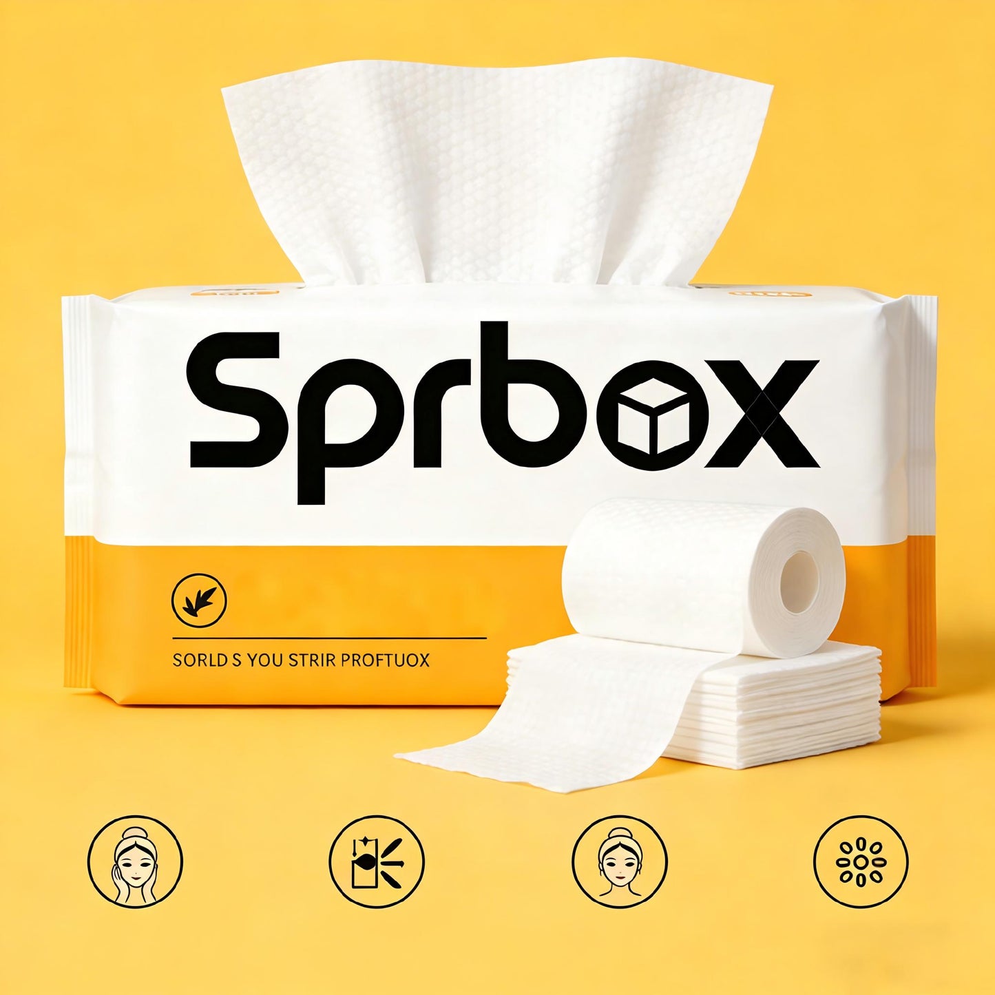 Sprbox 100% Cotton Disposable Face Towels (Dry & Wet Use)