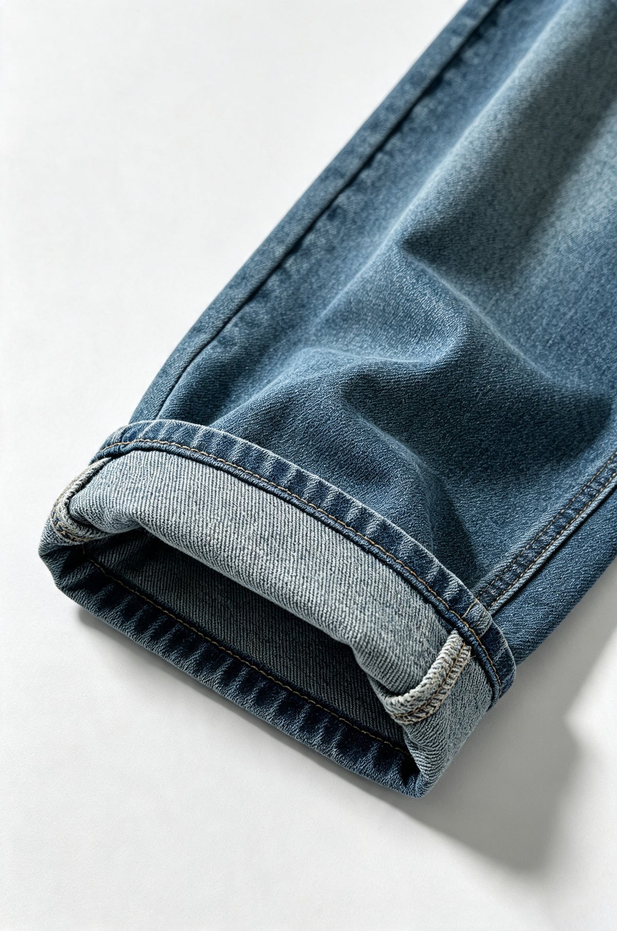 Sprbud Men Vintage Washed Wide Leg Jeans, Retro Faded Stripe Print Denim Pants, High Waist Loose Straight Baggy Denim Trousers Streetwear