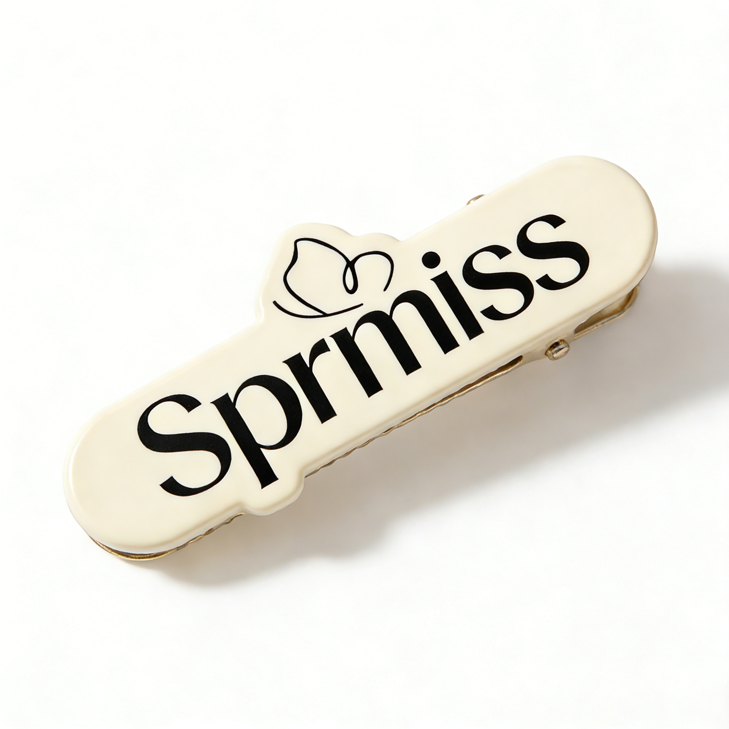 Sprmiss Cream Hair Barrettes for Women, No-Slip Alligator Hair Clips, Stylish Acetate Hair Accessories for Thick/Thin Hair, Cute Hair Pins for Daily Wear, Makeup, Hairstyling, Gift for Girls