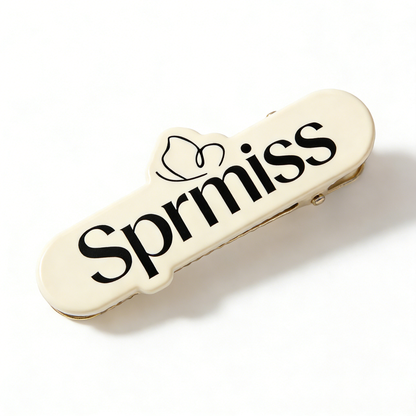 Sprmiss Cream Hair Barrettes for Women, No-Slip Alligator Hair Clips, Stylish Acetate Hair Accessories for Thick/Thin Hair, Cute Hair Pins for Daily Wear, Makeup, Hairstyling, Gift for Girls