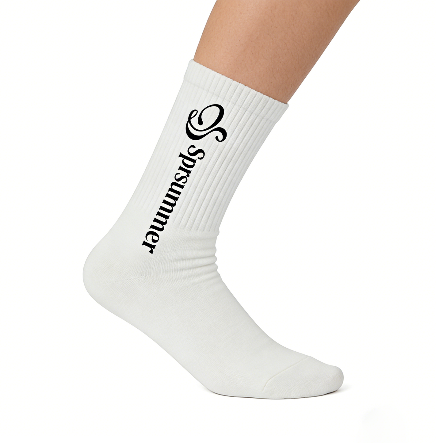 【Sprsummer Vertical Logo Crew Socks】—— Stylish Comfort for Everyday Wear