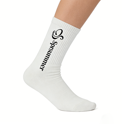 【Sprsummer Vertical Logo Crew Socks】—— Stylish Comfort for Everyday Wear