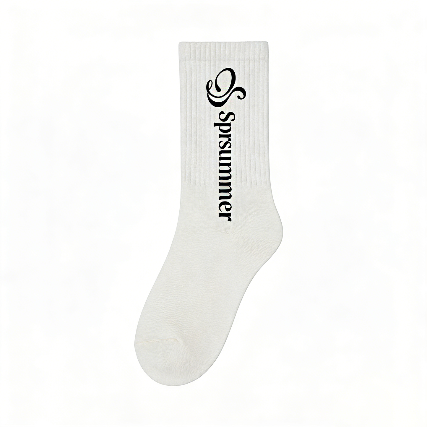 【Sprsummer Vertical Logo Crew Socks】—— Stylish Comfort for Everyday Wear