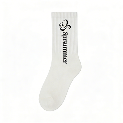 【Sprsummer Vertical Logo Crew Socks】—— Stylish Comfort for Everyday Wear