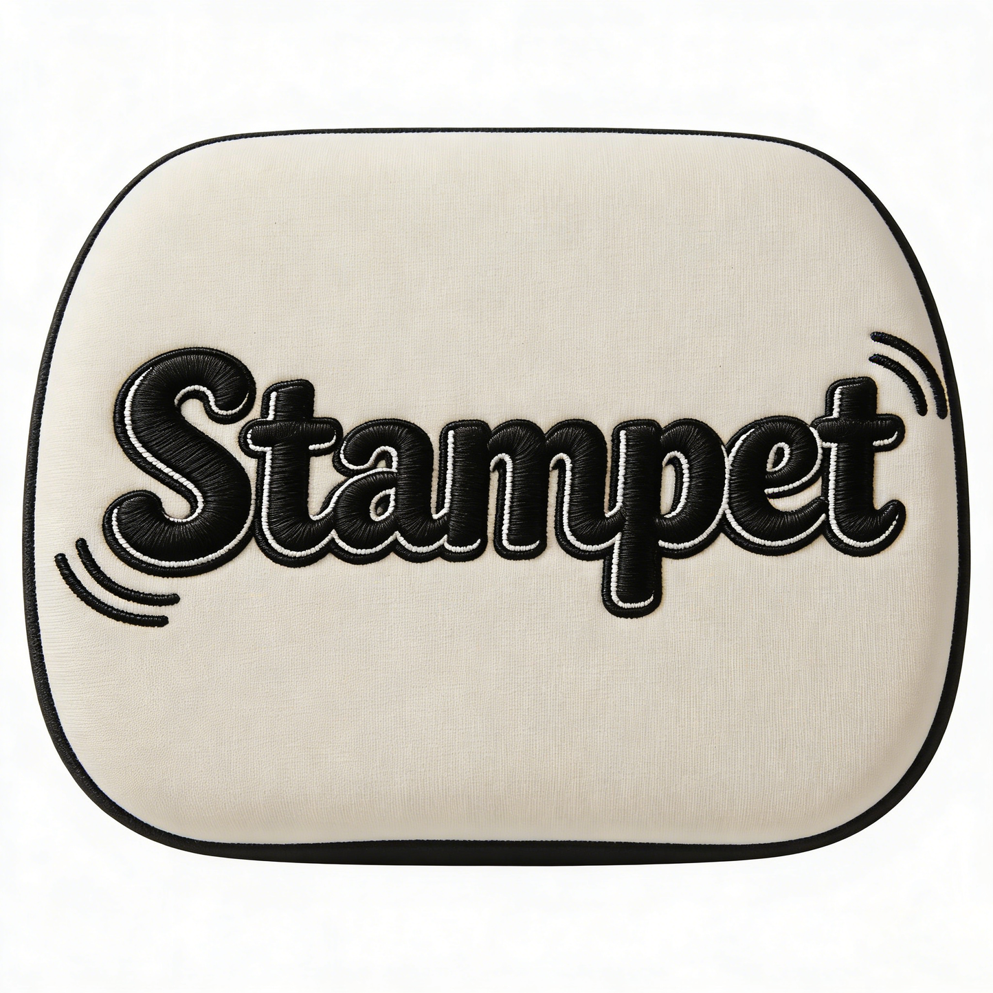 Stampet Memory Foam Seat Cushion - Non-Slip Chair Pad with Embroidered Logo