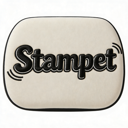 Stampet Memory Foam Seat Cushion - Non-Slip Chair Pad with Embroidered Logo