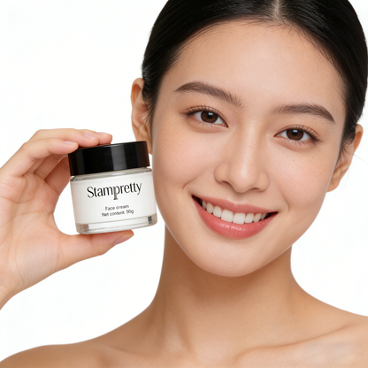 Stampretty Lightweight Glow & Hydrate Face Cream Post-Overnight Brightening | Barrier Repair | Oil-Free Non-Comedogenic