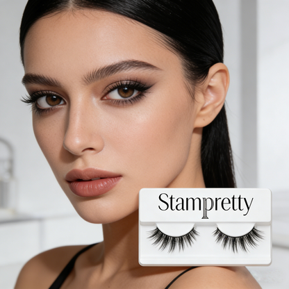 Stampretty Natural 3D Simulation False Lashes - Defined and Separate, Lightweight and Comfortable, Instantly Captivating Eyes.