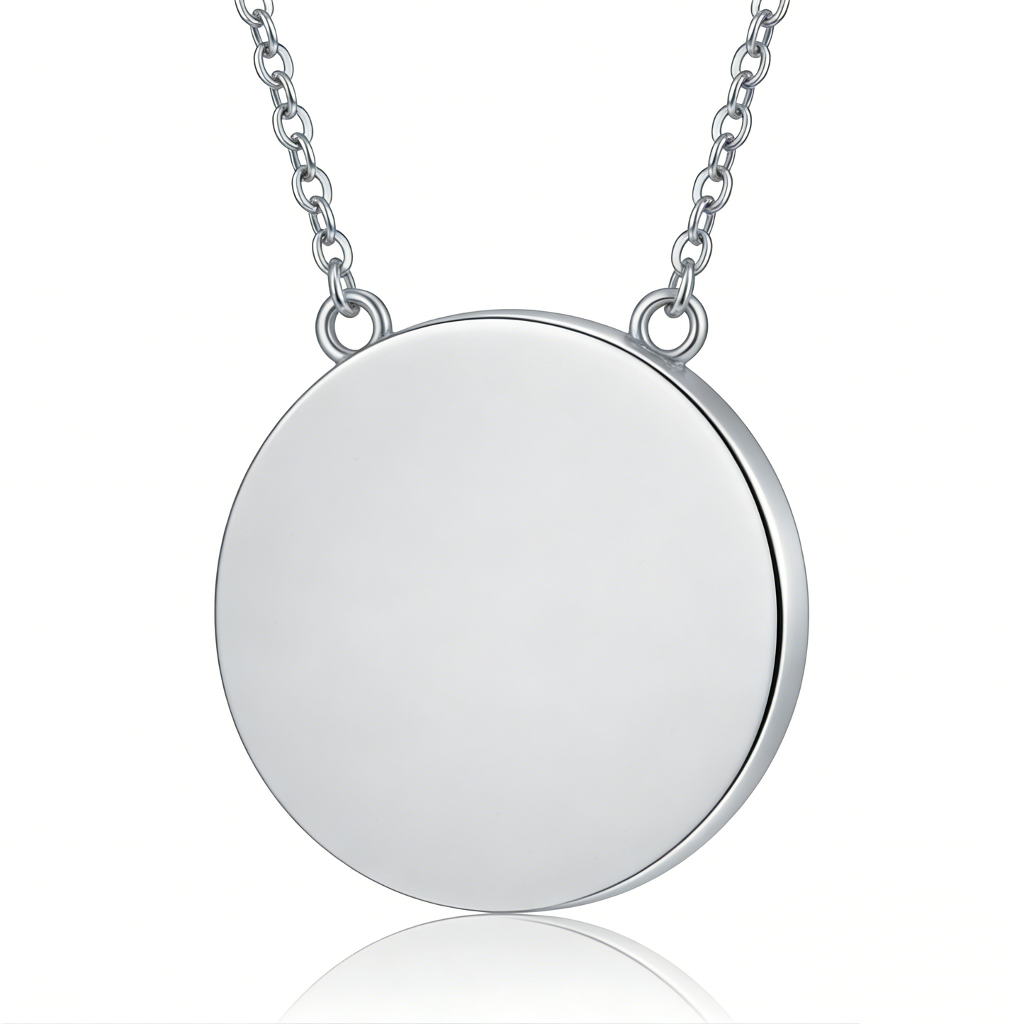 Suchlove Moon & Whale Tail Round Pendant Necklace (Luxury Sentimental Collection)