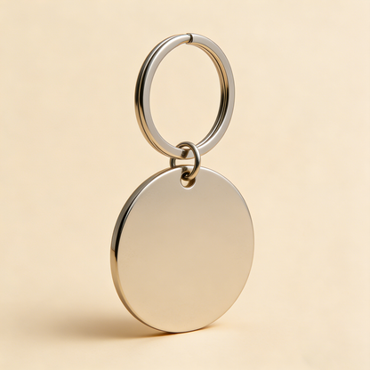 Suchlove Moon & Whale Tail Double-Sided Round Keychain (Luxury Sentimental Collection)