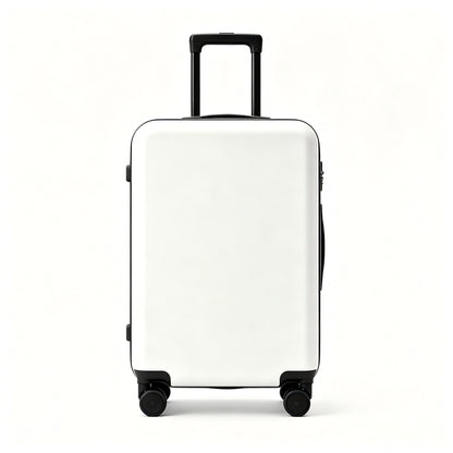 Livera Minimalist White Hard Shell Travelling trunks, Silent Spinner Wheels with TSA Lock,Durable Anti-Crush Travel Luggage for Men & Women
