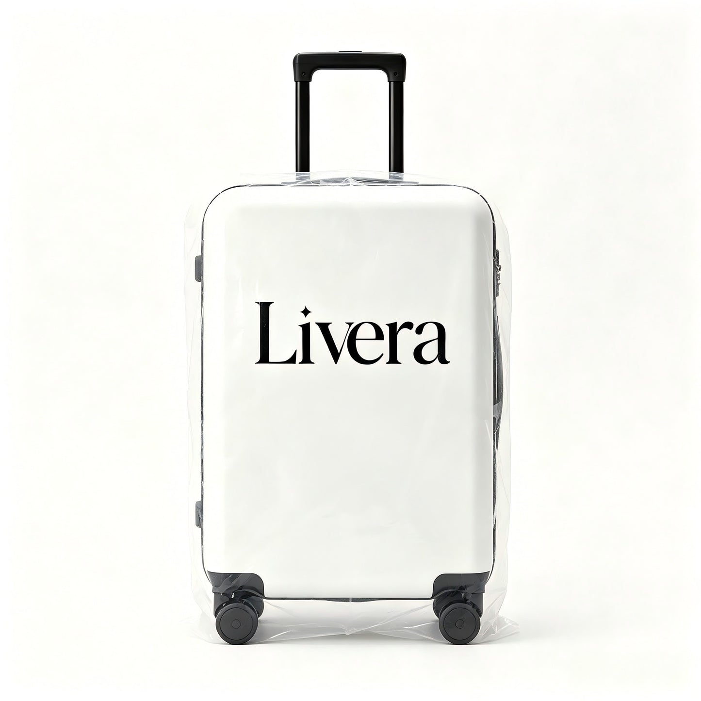 Livera Minimalist White Hard Shell Travelling trunks, Silent Spinner Wheels with TSA Lock,Durable Anti-Crush Travel Luggage for Men & Women