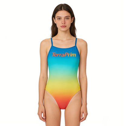 【TerraPrim Gradient One-Piece Swimsuit】—— Vibrant Style & Ultimate Comfort for Water Activities