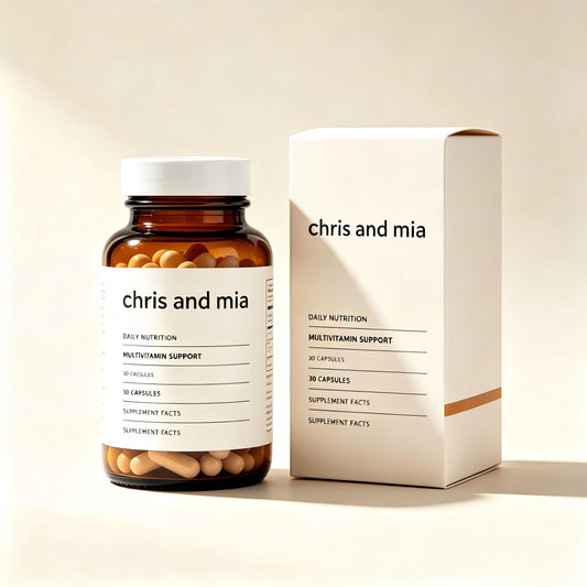 chris and mia Daily Multivitamin Capsules, All-in-One Multivitamin Support, Daily Nutrition Supplement for Men & Women, 30 Capsules
