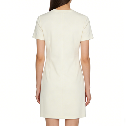 【Lo Usualove Feather Logo T-shirt Dress】—— Effortless Style for Everyday Elegance