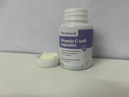 【Vetrisland Vitamin C Soft Capsules】—— Boost Immunity & Support Calcium Absorption