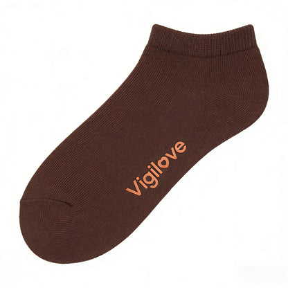【Vigilove Classic Coffee Ankle Socks】—— Warm Comfort & Stylish Minimalism