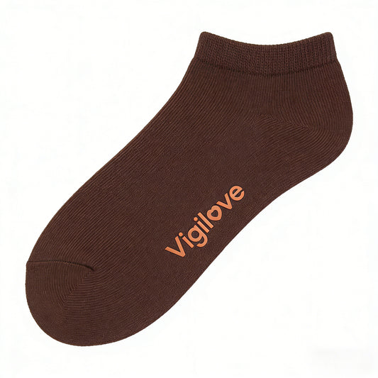 【Vigilove Classic Coffee Ankle Socks】—— Warm Comfort & Stylish Minimalism