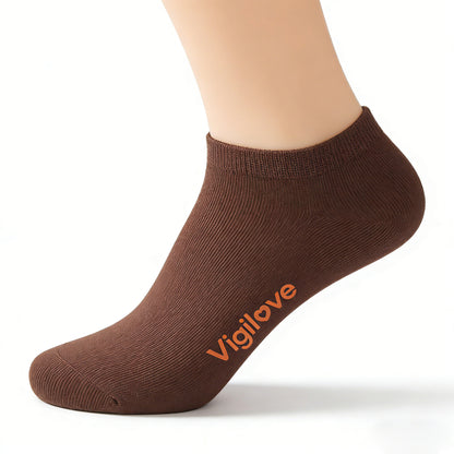 【Vigilove Classic Coffee Ankle Socks】—— Warm Comfort & Stylish Minimalism