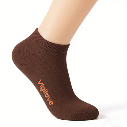 【Vigilove Classic Coffee Ankle Socks】—— Warm Comfort & Stylish Minimalism