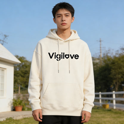 【Vigilove Heart Logo Pullover Hoodie】—— Cozy Comfort & Minimalist Style for Everyday Wear