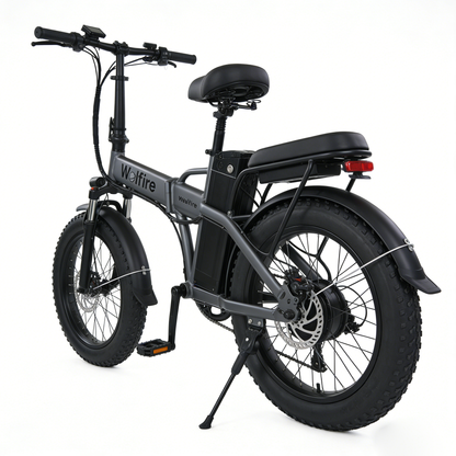 Wolfire Folding Fat Tire Electric Bike (Adult Commuter & Off-Road Model)