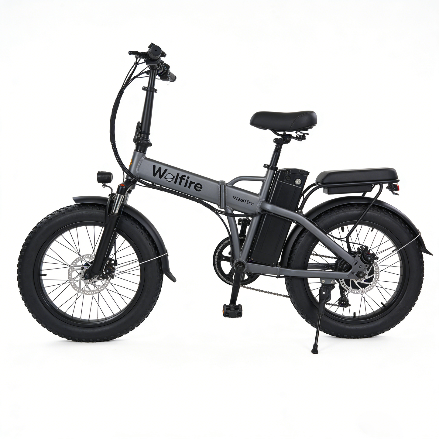 Wolfire Folding Fat Tire Electric Bike (Adult Commuter & Off-Road Model)