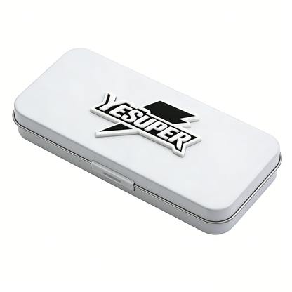 YESUPER Minimalist White Portable Stationery Organizer for Students & Professionals