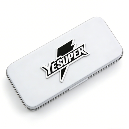YESUPER Minimalist White Portable Stationery Organizer for Students & Professionals