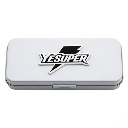YESUPER Minimalist White Portable Stationery Organizer for Students & Professionals