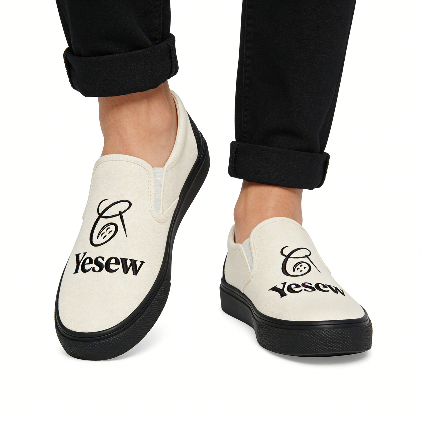 【Yesew Tailoring Logo Canvas Shoes】—— Comfortable & Stylish Step-Out Essential