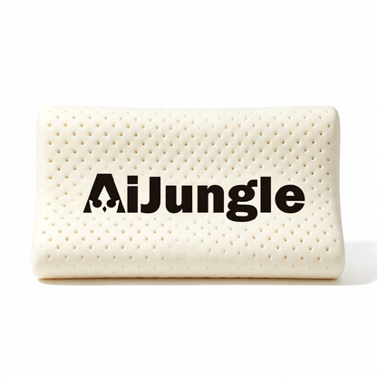 AiJungle Memory Foam Pillow for Neck Pain Relief, Contour Support Pillow with Breathable Ventilation Holes for Side/Back/Stomach Sleepers, Ergonomic Orthopedic Pillow for All Night Comfort