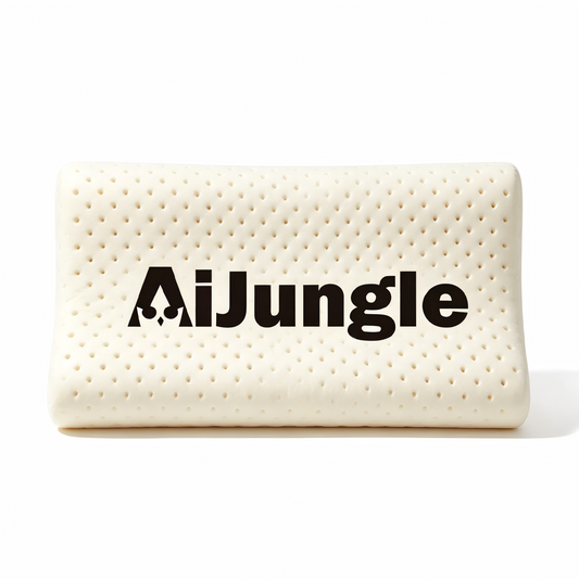 AiJungle Memory Foam Pillow for Neck Pain Relief, Contour Support Pillow with Breathable Ventilation Holes for Side/Back/Stomach Sleepers, Ergonomic Orthopedic Pillow for All Night Comfort