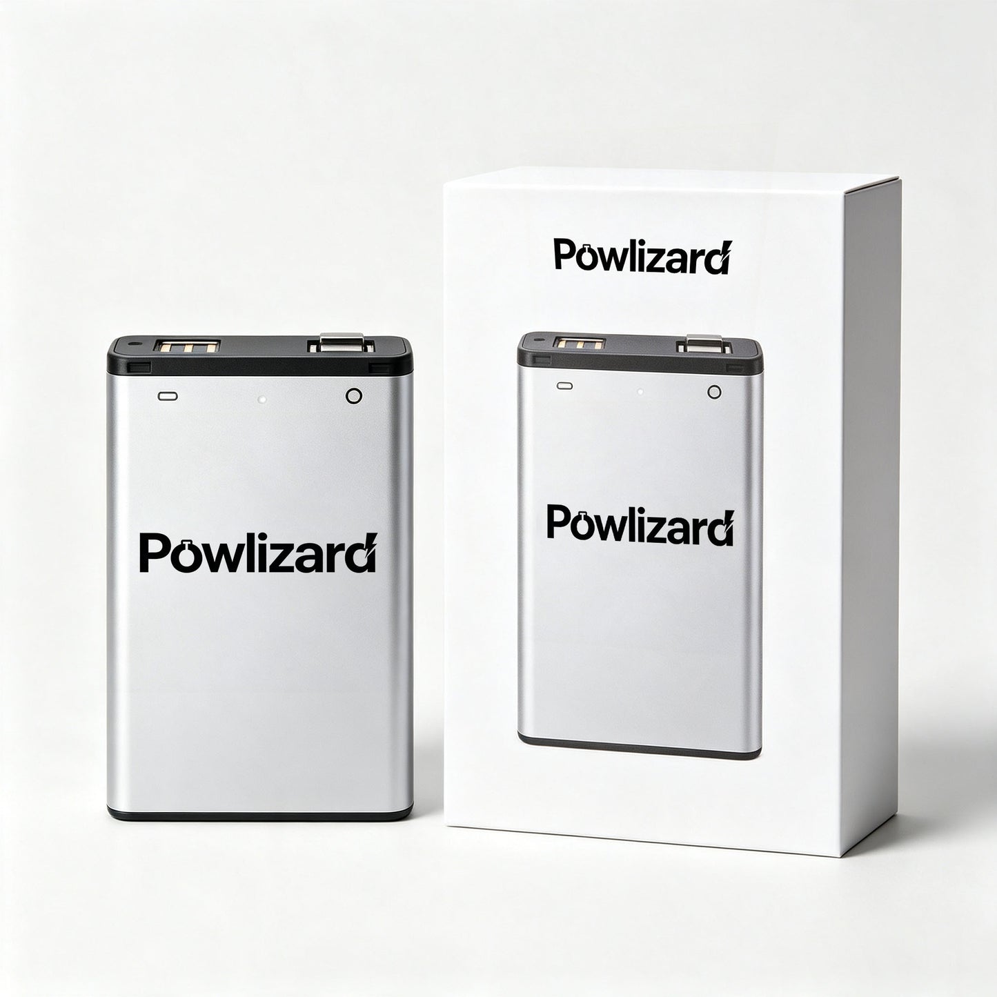 Powlizard Portable Charger Fast‑Charge Power Bank with Built‑in USB‑C Connector for Phone & Electronic Devices