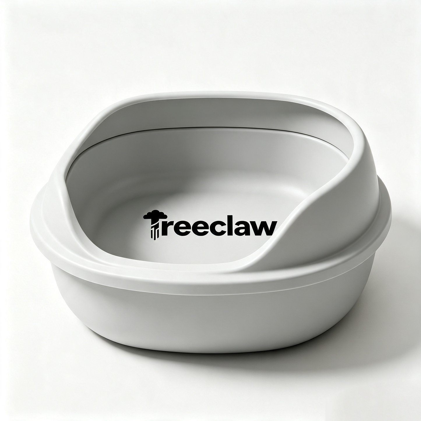 Treeclaw Open‑Top Cat Litter Box, Low Entry Anti‑Spill Kitty Litter Pan, Easy‑Clean Pet Toilet for Small Medium Cats
