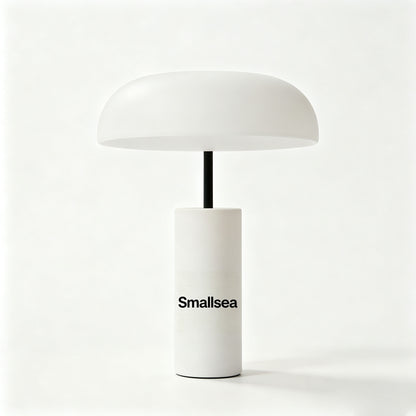 Smallsea Mushroom Table Lamp, Modern Minimalist LED Desk Lamp, Soft Glow Nightstand Lamp for Bedroom, Living Room, Office Decor