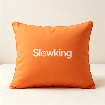 Slowking Vibrant Orange Decorative Throw Pillow, Soft Skin-Friendly Square Accent Cushion, Vacuum Compressed Pack Sofa Bed Pillow for Home Living Room Bedroom Decor
