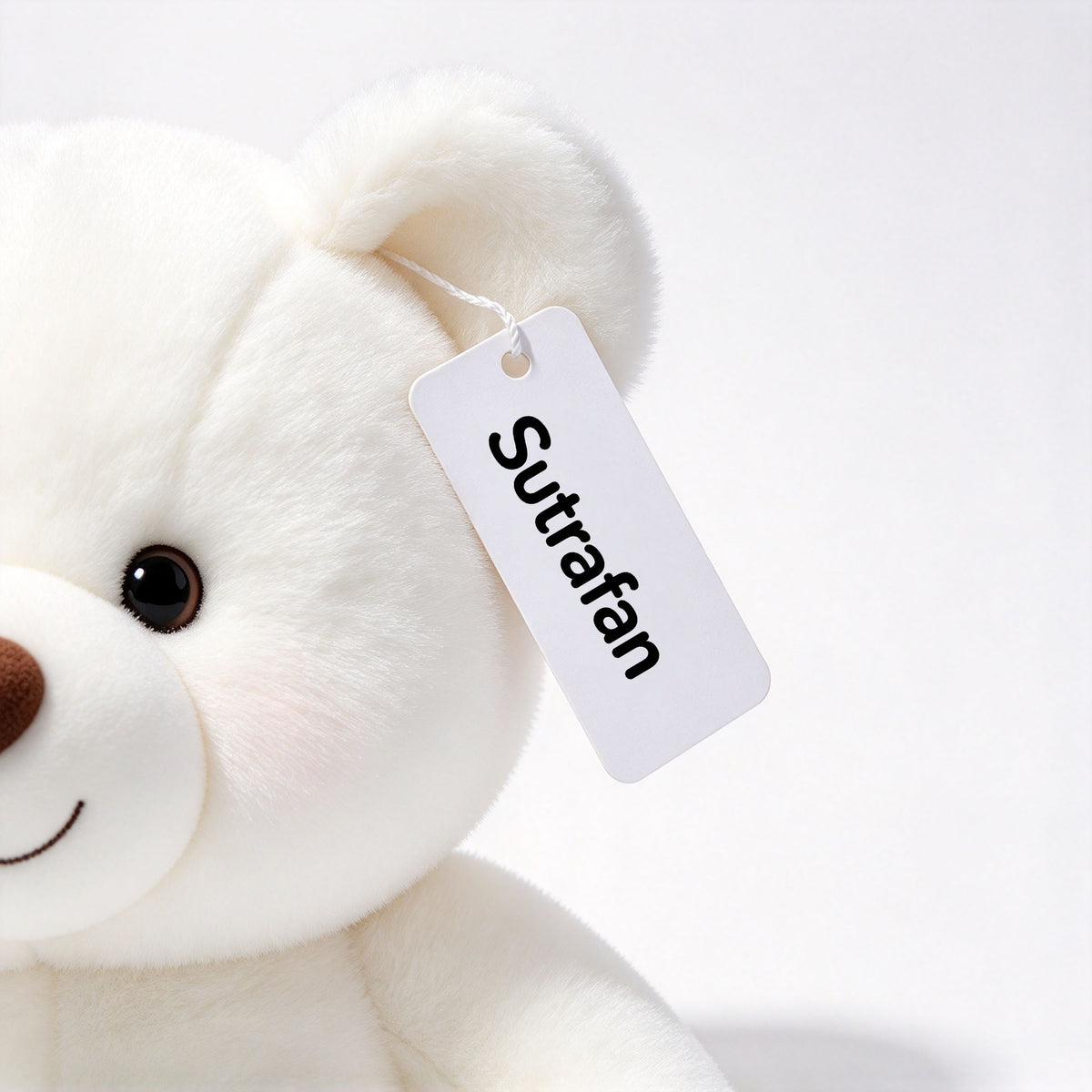 Sutrafan White Teddy Bear Plush Toy, Soft Fluffy Stuffed Animal Bear, Cute Plush Bear Gift for Kids, Girls, Boys and Lovers