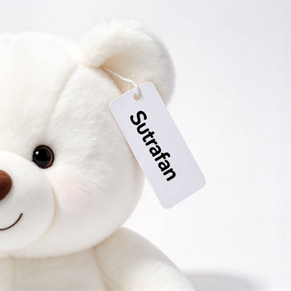 Sutrafan White Teddy Bear Plush Toy, Soft Fluffy Stuffed Animal Bear, Cute Plush Bear Gift for Kids, Girls, Boys and Lovers